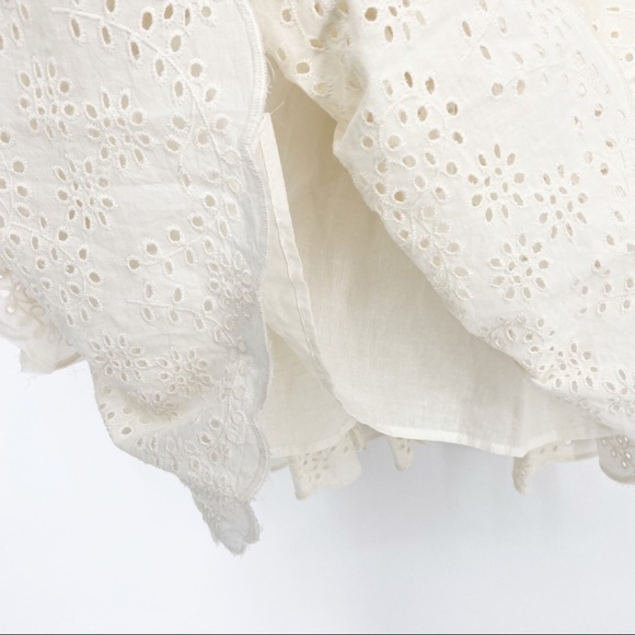 LOVE THE LABEL Ruffle Tiered White Mini Dress - Picture 8 of 9